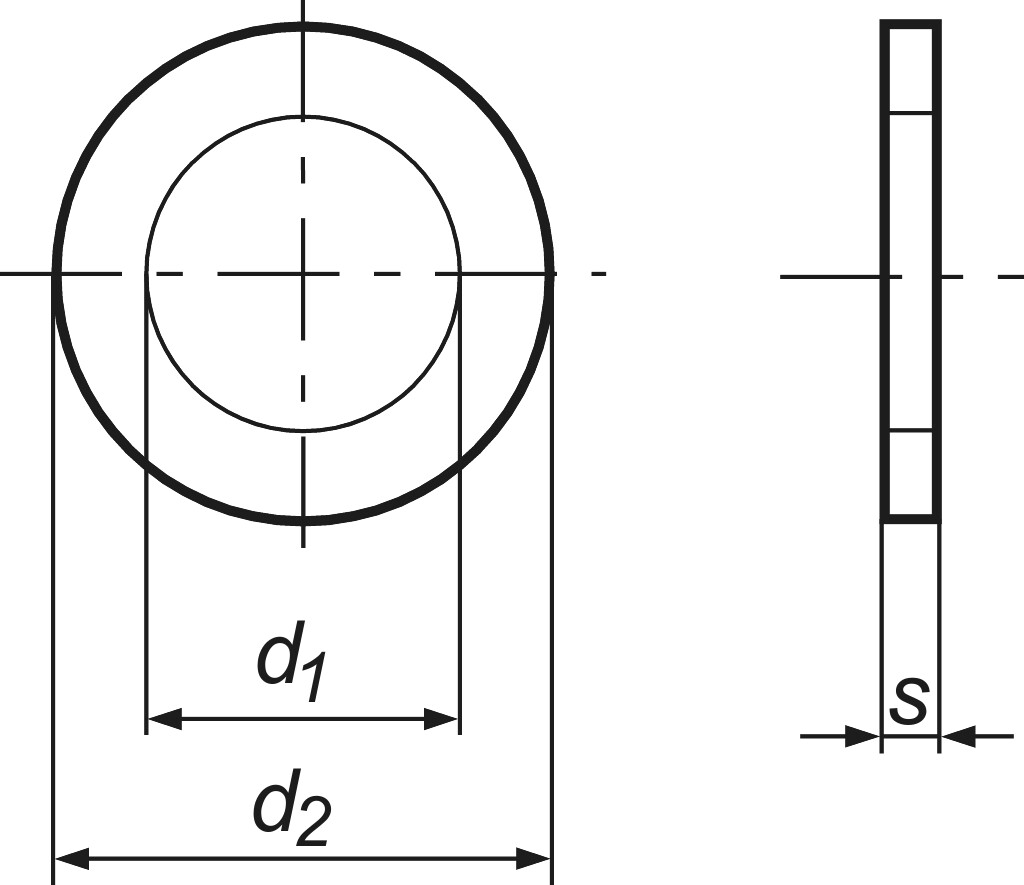 DIN 7603  A  10   x 16   x 1,5  Cu